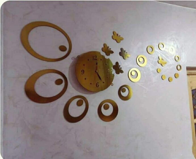 ساعة دوائر ذهبية - Image 3