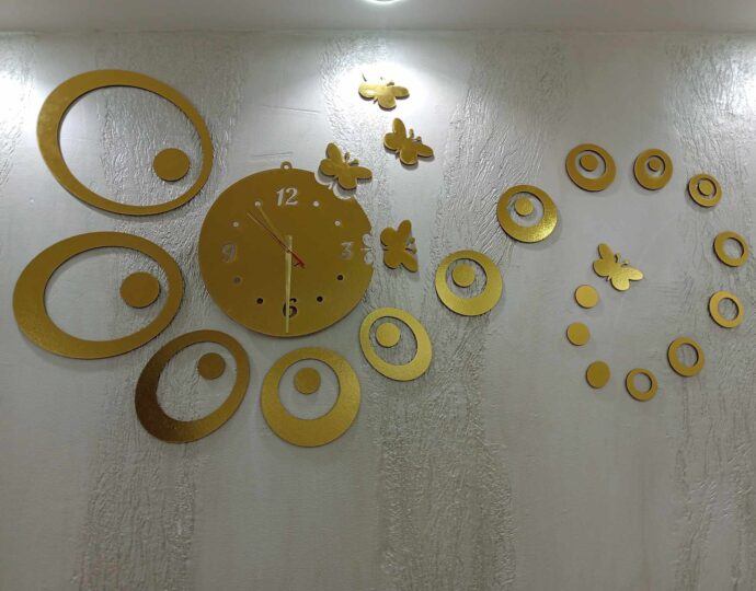 ساعة دوائر ذهبية - Image 5